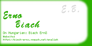 erno biach business card