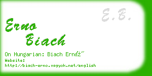 erno biach business card